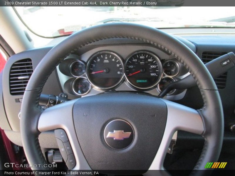 Dark Cherry Red Metallic / Ebony 2009 Chevrolet Silverado 1500 LT Extended Cab 4x4