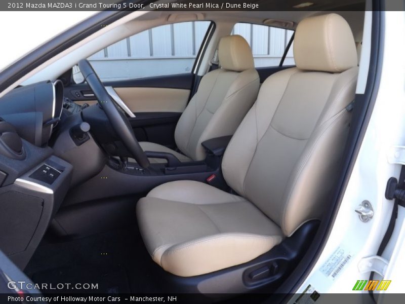 Crystal White Pearl Mica / Dune Beige 2012 Mazda MAZDA3 i Grand Touring 5 Door