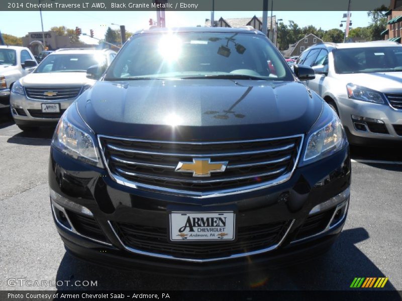 Black Granite Metallic / Ebony 2014 Chevrolet Traverse LT AWD