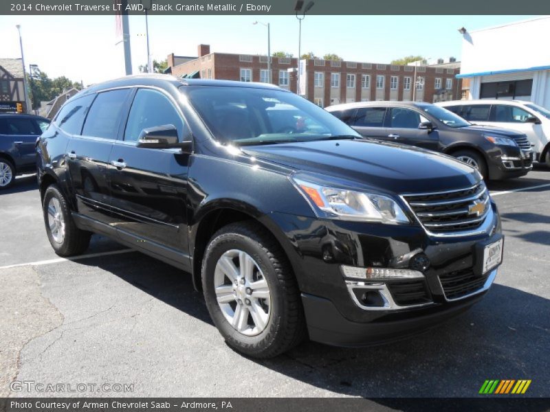 Black Granite Metallic / Ebony 2014 Chevrolet Traverse LT AWD