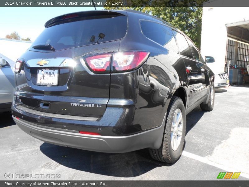 Black Granite Metallic / Ebony 2014 Chevrolet Traverse LT AWD