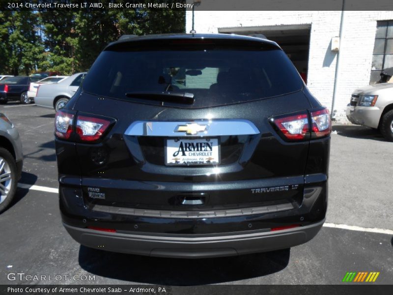 Black Granite Metallic / Ebony 2014 Chevrolet Traverse LT AWD