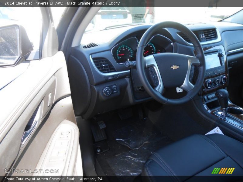 Black Granite Metallic / Ebony 2014 Chevrolet Traverse LT AWD