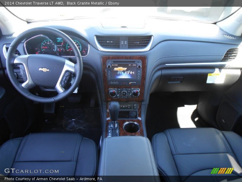 Black Granite Metallic / Ebony 2014 Chevrolet Traverse LT AWD