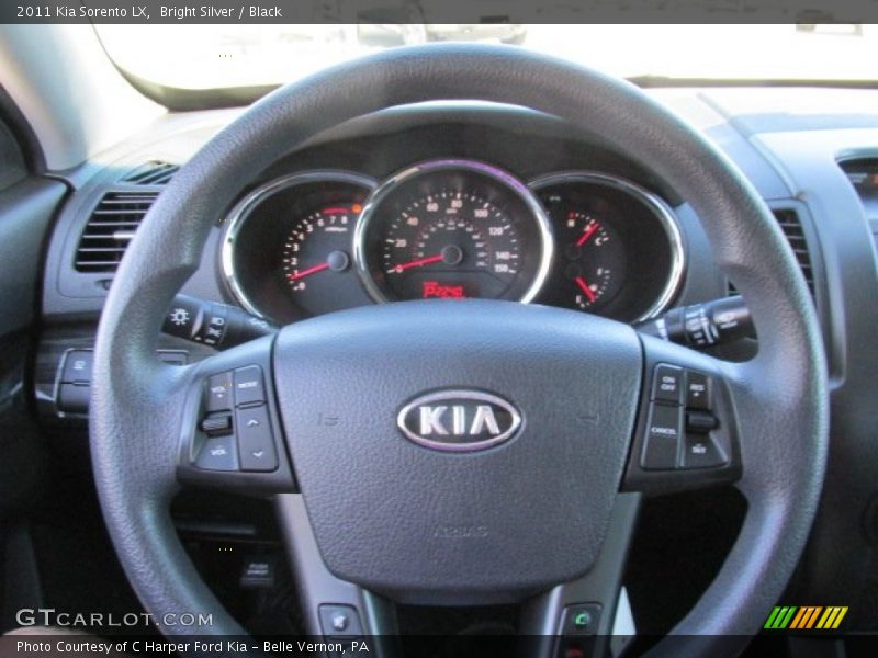 Bright Silver / Black 2011 Kia Sorento LX
