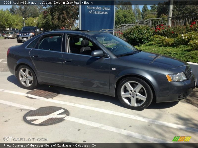 Dolphin Gray Pearl / Ebony 2003 Audi A4 3.0 quattro Sedan