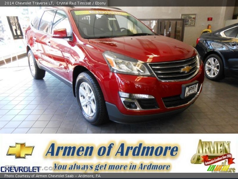 Crystal Red Tintcoat / Ebony 2014 Chevrolet Traverse LT