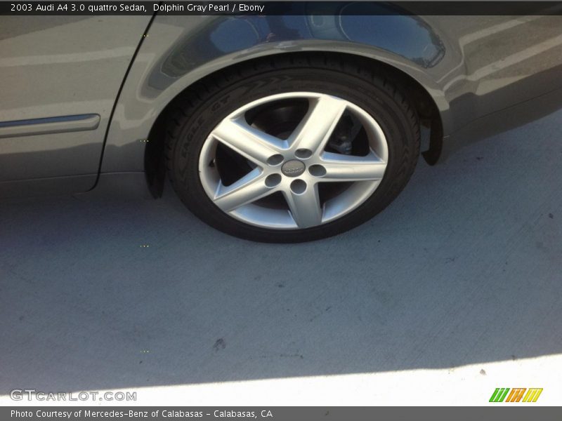 Dolphin Gray Pearl / Ebony 2003 Audi A4 3.0 quattro Sedan