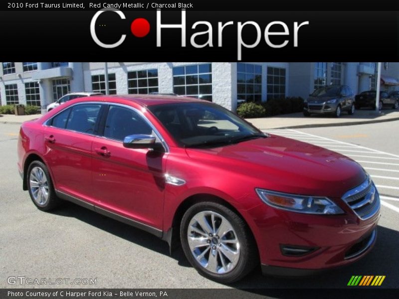 Red Candy Metallic / Charcoal Black 2010 Ford Taurus Limited