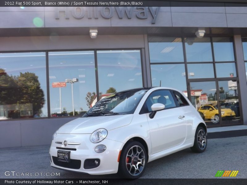 Bianco (White) / Sport Tessuto Nero/Nero (Black/Black) 2012 Fiat 500 Sport