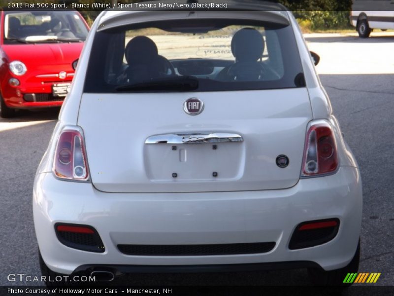 Bianco (White) / Sport Tessuto Nero/Nero (Black/Black) 2012 Fiat 500 Sport