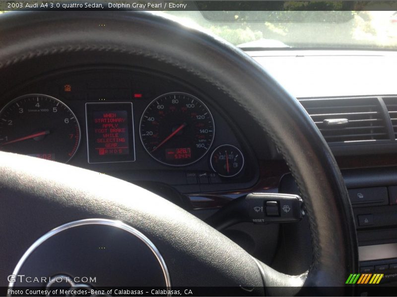 Dolphin Gray Pearl / Ebony 2003 Audi A4 3.0 quattro Sedan
