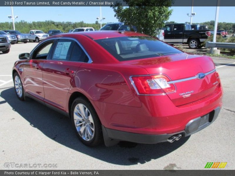 Red Candy Metallic / Charcoal Black 2010 Ford Taurus Limited