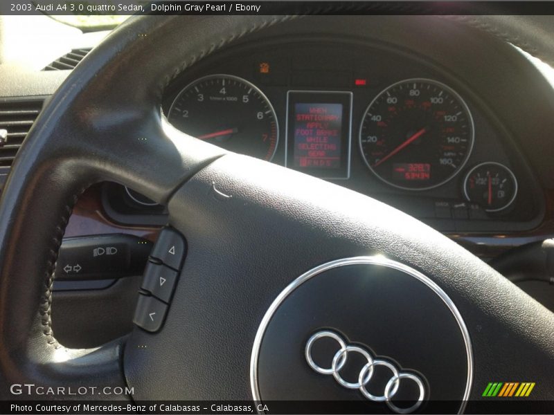 Dolphin Gray Pearl / Ebony 2003 Audi A4 3.0 quattro Sedan
