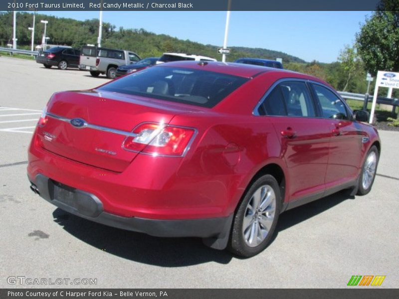 Red Candy Metallic / Charcoal Black 2010 Ford Taurus Limited