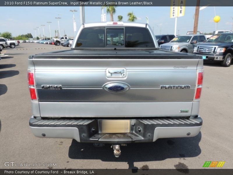 Ingot Silver Metallic / Sienna Brown Leather/Black 2010 Ford F150 Platinum SuperCrew