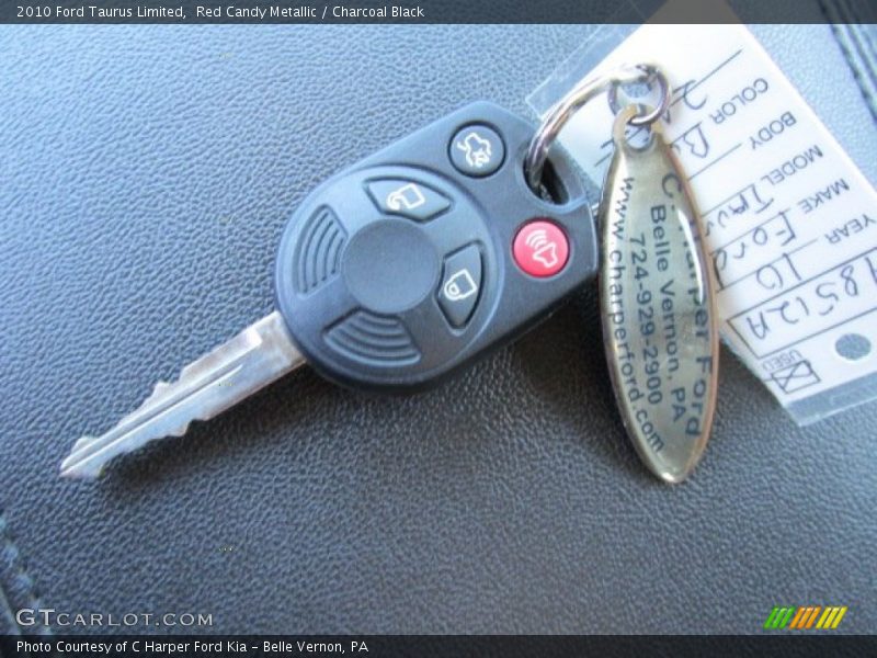 Red Candy Metallic / Charcoal Black 2010 Ford Taurus Limited