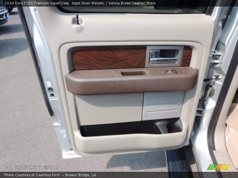 Ingot Silver Metallic / Sienna Brown Leather/Black 2010 Ford F150 Platinum SuperCrew