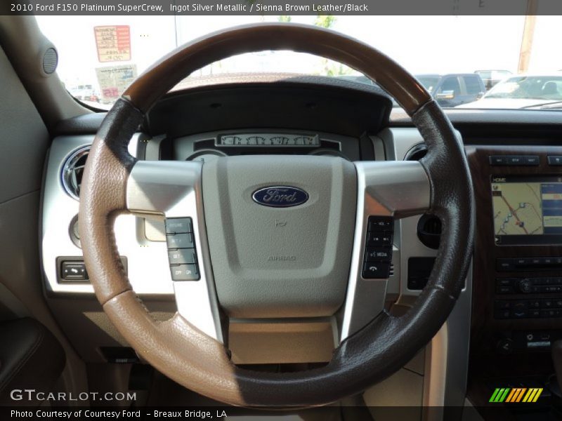 Ingot Silver Metallic / Sienna Brown Leather/Black 2010 Ford F150 Platinum SuperCrew