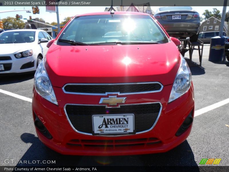 Salsa (Red) / Silver/Silver 2013 Chevrolet Spark LT