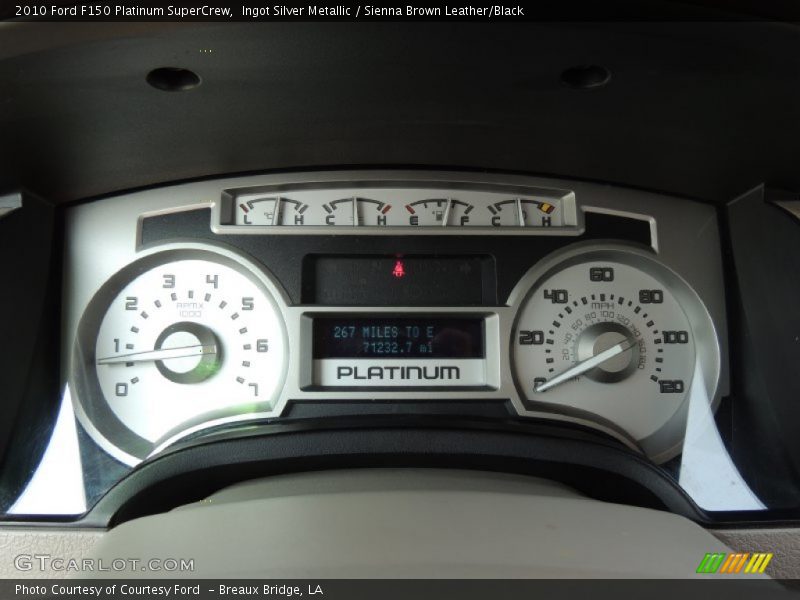 Ingot Silver Metallic / Sienna Brown Leather/Black 2010 Ford F150 Platinum SuperCrew