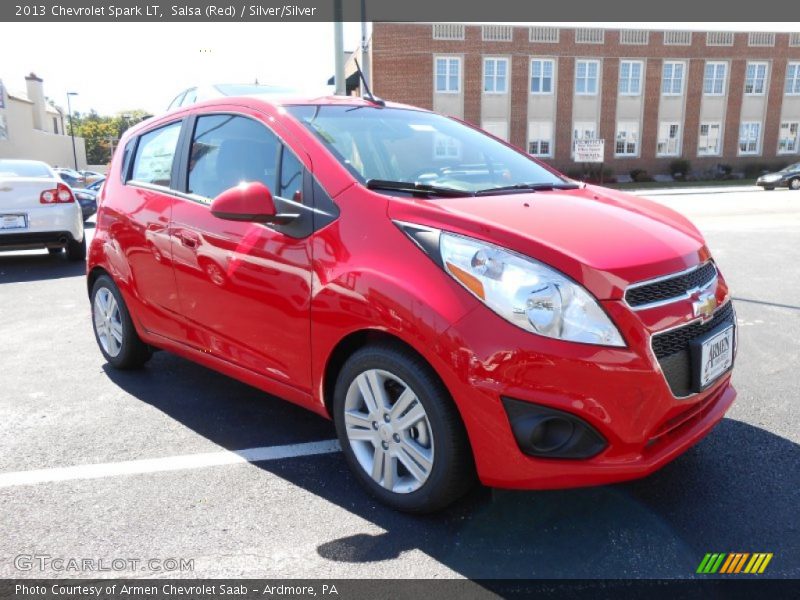 Salsa (Red) / Silver/Silver 2013 Chevrolet Spark LT