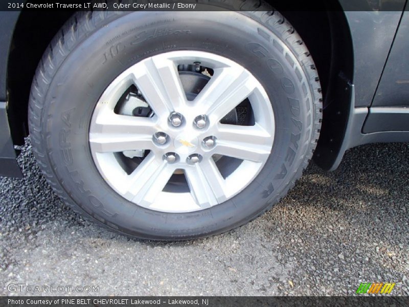 Cyber Grey Metallic / Ebony 2014 Chevrolet Traverse LT AWD