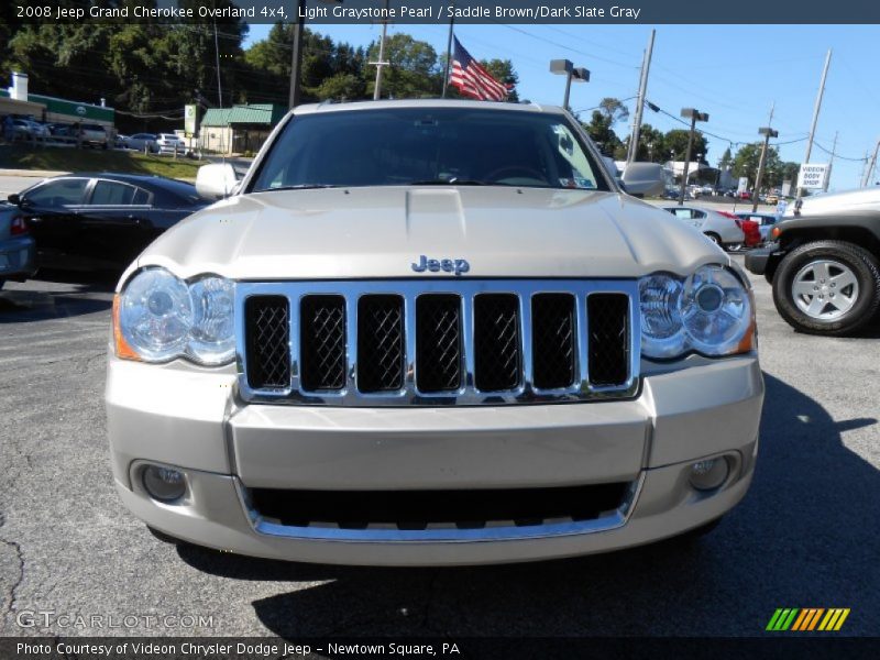 Light Graystone Pearl / Saddle Brown/Dark Slate Gray 2008 Jeep Grand Cherokee Overland 4x4