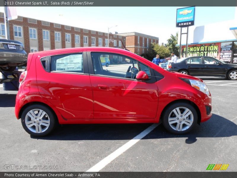 Salsa (Red) / Silver/Silver 2013 Chevrolet Spark LT
