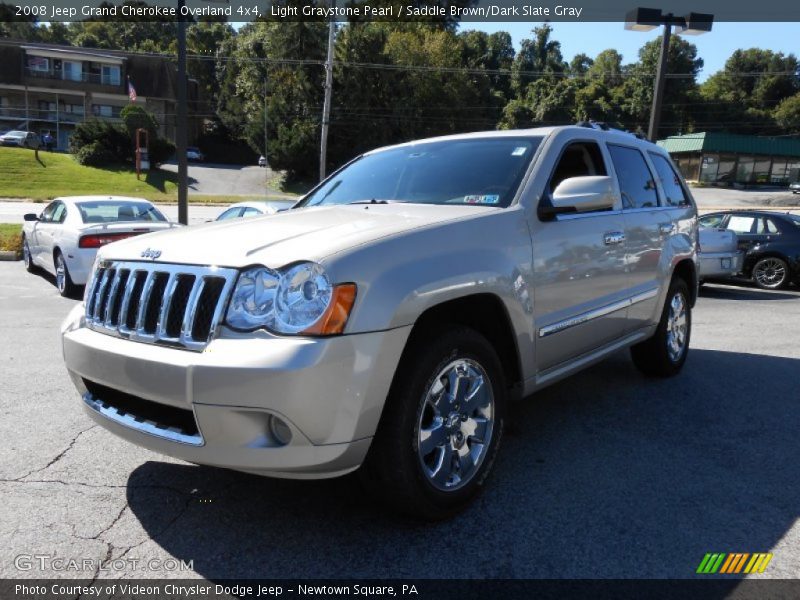 Light Graystone Pearl / Saddle Brown/Dark Slate Gray 2008 Jeep Grand Cherokee Overland 4x4