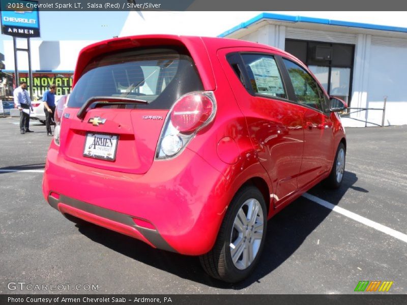 Salsa (Red) / Silver/Silver 2013 Chevrolet Spark LT