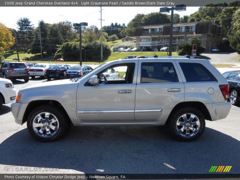 Light Graystone Pearl / Saddle Brown/Dark Slate Gray 2008 Jeep Grand Cherokee Overland 4x4