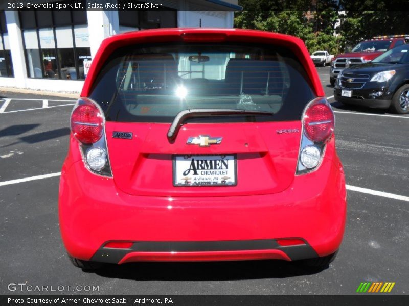 Salsa (Red) / Silver/Silver 2013 Chevrolet Spark LT