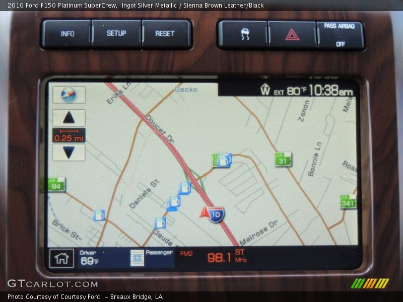 Ingot Silver Metallic / Sienna Brown Leather/Black 2010 Ford F150 Platinum SuperCrew