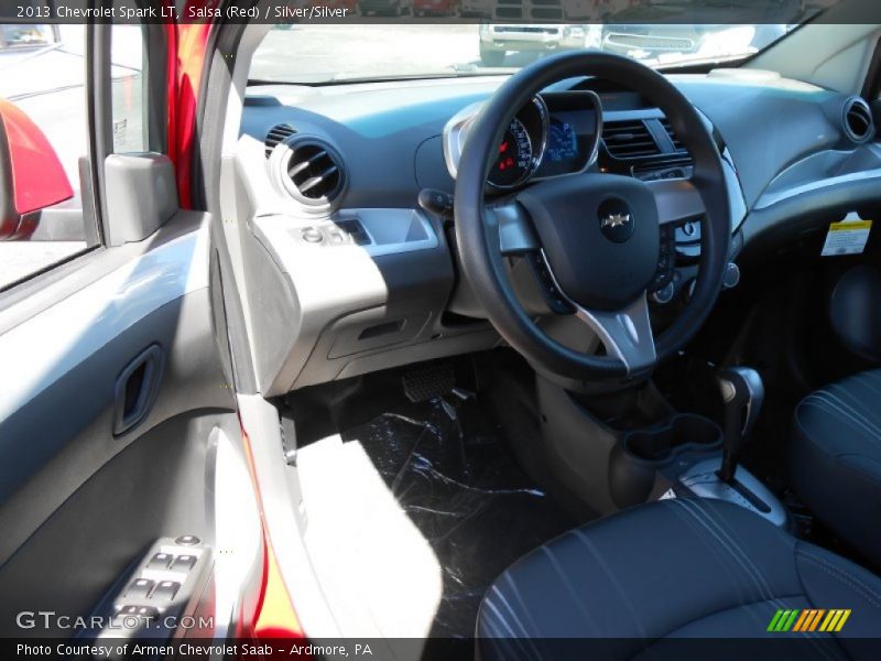 Salsa (Red) / Silver/Silver 2013 Chevrolet Spark LT