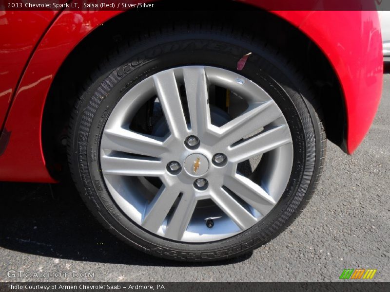 Salsa (Red) / Silver/Silver 2013 Chevrolet Spark LT