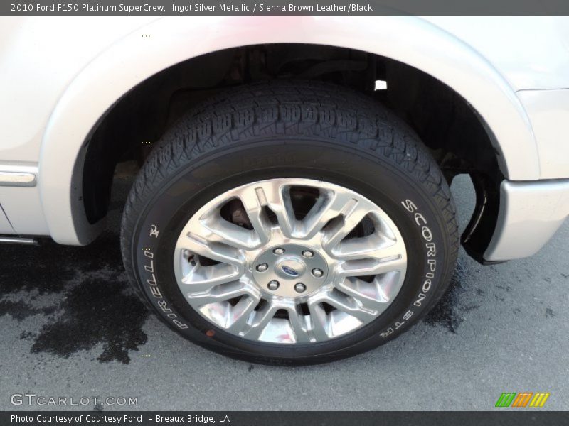 Ingot Silver Metallic / Sienna Brown Leather/Black 2010 Ford F150 Platinum SuperCrew