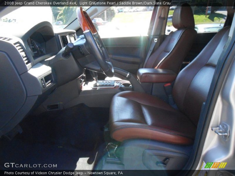 Light Graystone Pearl / Saddle Brown/Dark Slate Gray 2008 Jeep Grand Cherokee Overland 4x4