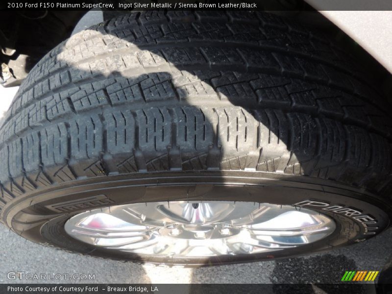 Ingot Silver Metallic / Sienna Brown Leather/Black 2010 Ford F150 Platinum SuperCrew