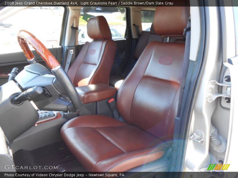 Light Graystone Pearl / Saddle Brown/Dark Slate Gray 2008 Jeep Grand Cherokee Overland 4x4