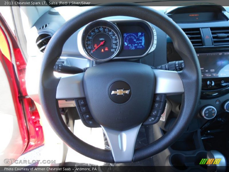 Salsa (Red) / Silver/Silver 2013 Chevrolet Spark LT