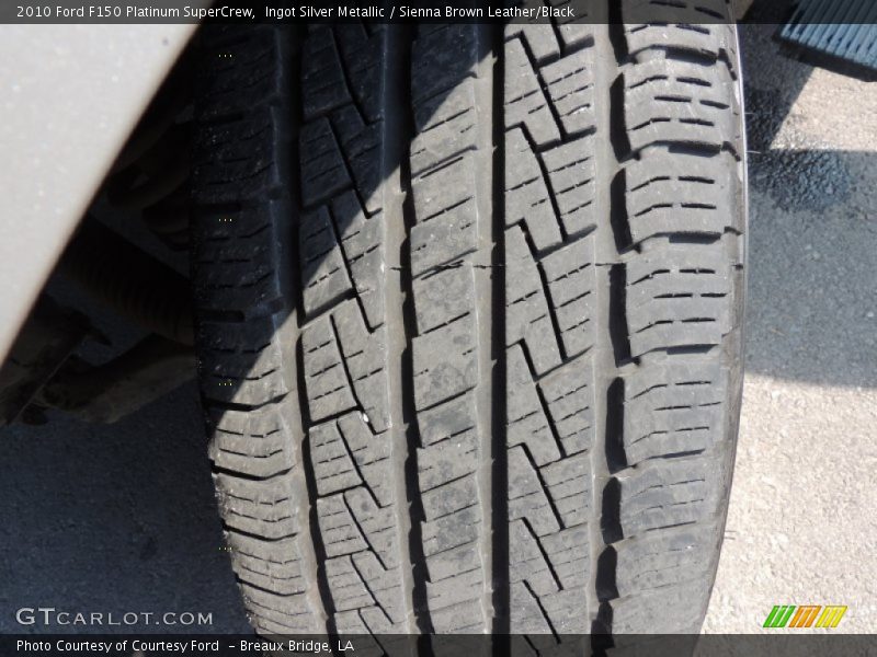 Ingot Silver Metallic / Sienna Brown Leather/Black 2010 Ford F150 Platinum SuperCrew