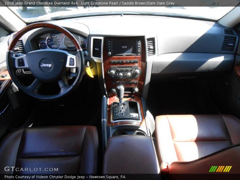 Light Graystone Pearl / Saddle Brown/Dark Slate Gray 2008 Jeep Grand Cherokee Overland 4x4