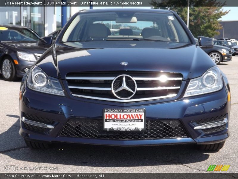 Lunar Blue Metallic / Almond/Mocha 2014 Mercedes-Benz C 300 4Matic Sport