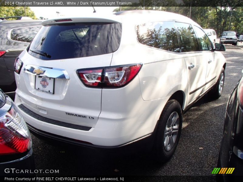 White / Dark Titanium/Light Titanium 2014 Chevrolet Traverse LS AWD