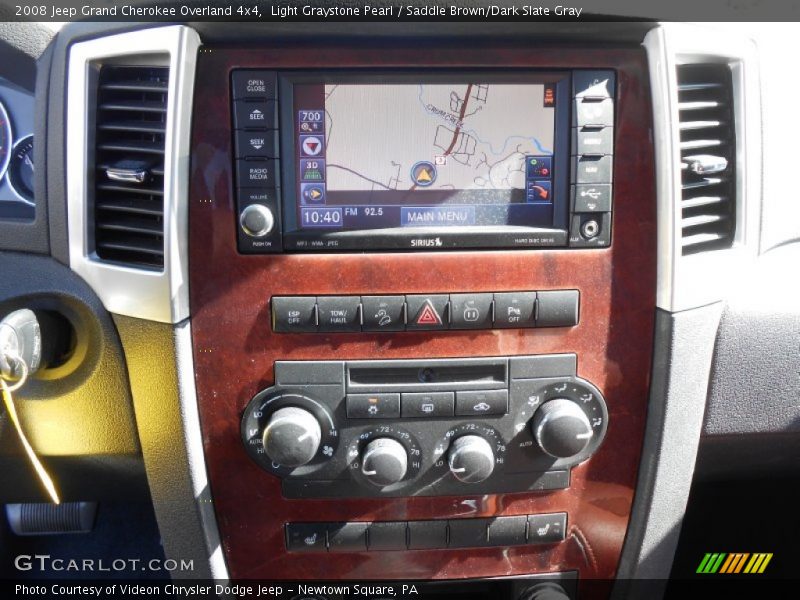 Light Graystone Pearl / Saddle Brown/Dark Slate Gray 2008 Jeep Grand Cherokee Overland 4x4