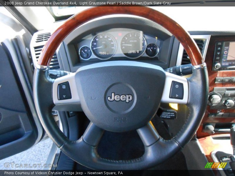Light Graystone Pearl / Saddle Brown/Dark Slate Gray 2008 Jeep Grand Cherokee Overland 4x4