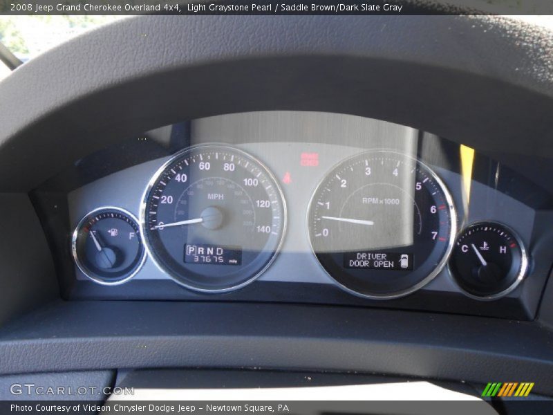Light Graystone Pearl / Saddle Brown/Dark Slate Gray 2008 Jeep Grand Cherokee Overland 4x4