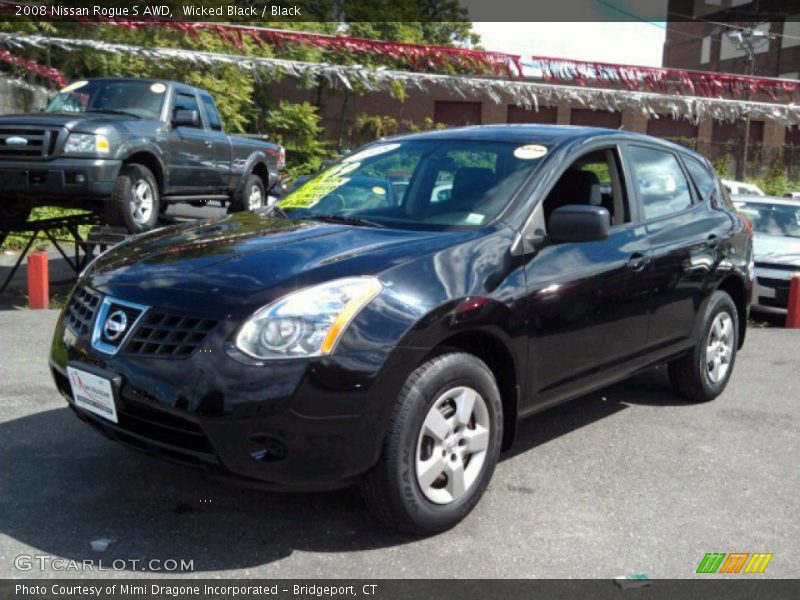 Wicked Black / Black 2008 Nissan Rogue S AWD