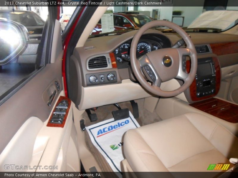 Crystal Red Tintcoat / Light Cashmere/Dark Cashmere 2013 Chevrolet Suburban LTZ 4x4